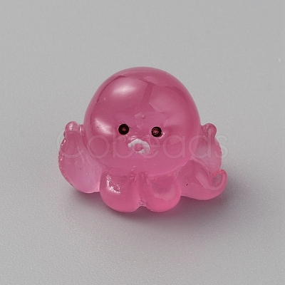 Luminous Resin Octopus Display Decoration RESI-WH0038-09H-1