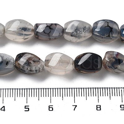 Natural Dragon Veins Agate Beads Strands G-G172-01V-1