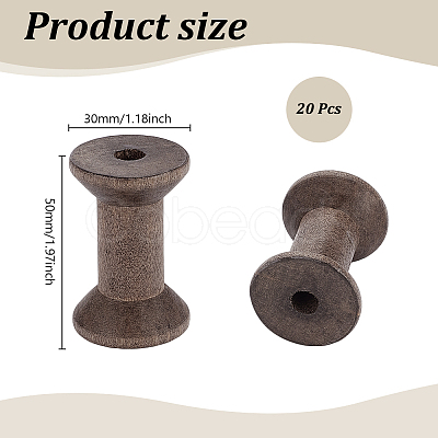 20Pcs Wooden Bobbins SENE-UN0001-02B-1