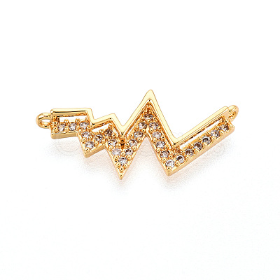 Brass Micro Pave Cubic Zirconia Pendants KK-N263-35G-1