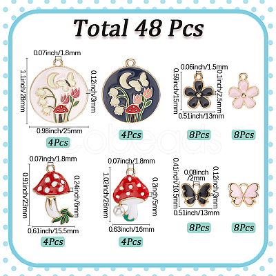 Alloy Enamel Pendants FIND-SC0016-07-1