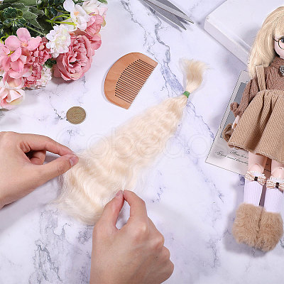Artificial Wool Doll Wig Hair AJEW-WH0609-186C-1