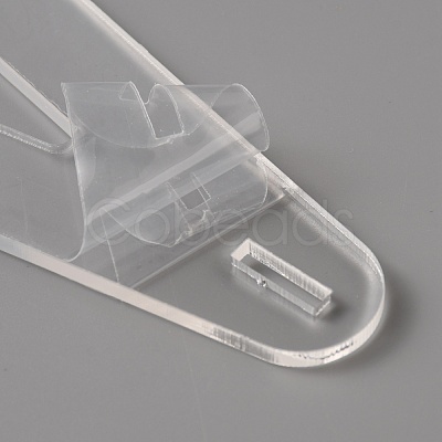 Transparent Acrylic Earring Display Stands EDIS-WH0029-16A-1