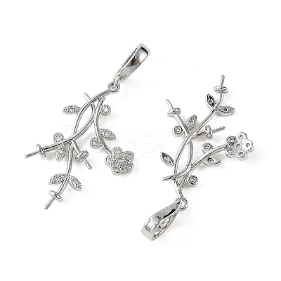 SHEGRACE Brass Micro Pave Cubic Zirconia Peg Bails XGRQ5S483-848-P-1