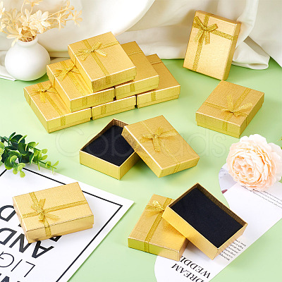 Rectangle Paper Jewelry Set Storage Boxes with Bowknot X1-CON-TAC0014-04F-1