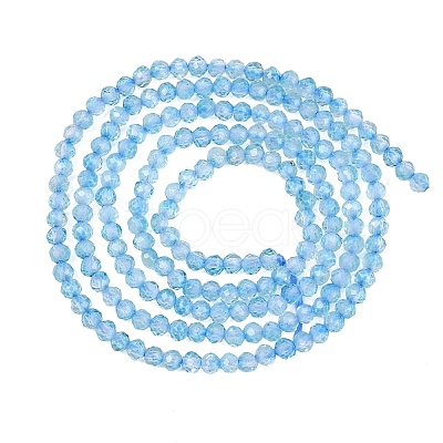 Natural Blue Topaz Beads Strands G-B175-D21-2mm-1