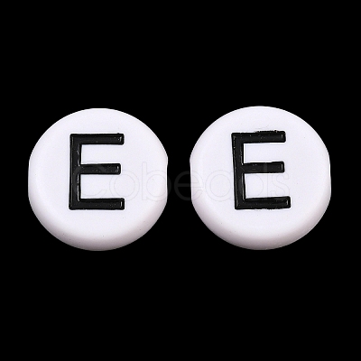 Opaque White Acrylic European Beads AC-CBA3BDD-01E-1