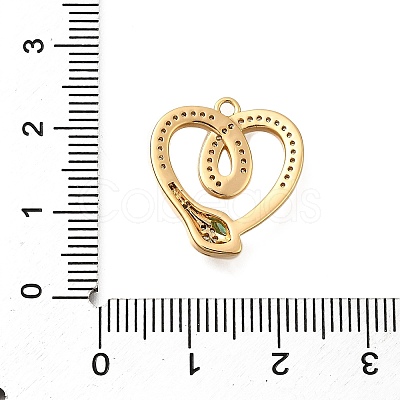 Brass Micro Pave Cubic Zirconia Pendants KK-B147-06C-G-1