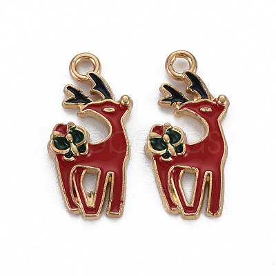 Alloy Enamel Pendants X-ENAM-S126-063-NR-1