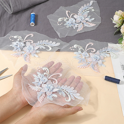 Polyester Applique Embroidery DIY-WH20055-026B-1