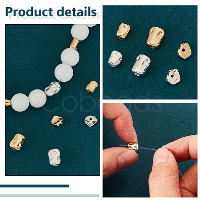 24Pcs 6 Styles Rack Plating Brass Spacer Beads KK-PH0006-67-1