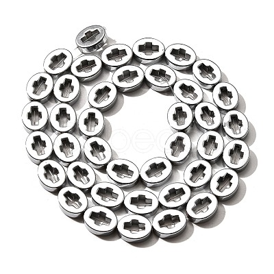 Electroplated Synthetic Non-magnetic Hematite Beads Strands G-L613-Z01-02G-1