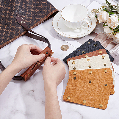 8Pcs 4 Colors Detachable PU Imitation Leather Bag Handle Wrap PURS-BBC0001-09-1