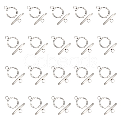 Tarnish Resistant 304 Stainless Steel Toggle Clasps X-STAS-K148-01P-1