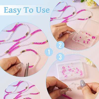Glass Beaded Adjustable Waist Chains for Women AJEW-TA0005-78D-1
