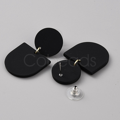 Acrylic Geometric Dangle Stud Earrings EJEW-WH0013-65A-1