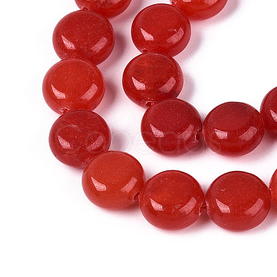 Dyed Natural White Jade Beads Strands G-T143-16M-1