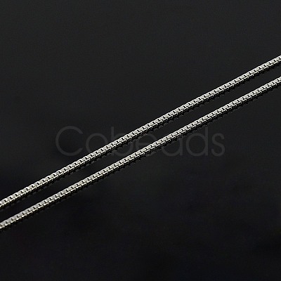 Anti-Tarnish Rhodium Plated 925 Sterling Silver Necklaces STER-M034-40B-1
