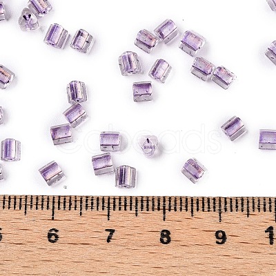 6/0 Transparent Inside Colours Glass Seed Beads SEED-N006-003L-1