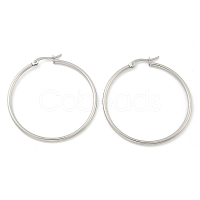 Tarnish Resistant 304 Stainless Steel Big Hoop Earrings EJEW-F105-06P-1