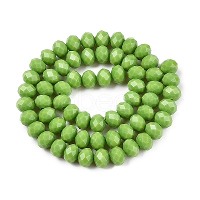 Opaque Solid Color Imitation Jade Glass Beads Strands EGLA-A044-P8mm-D30-1