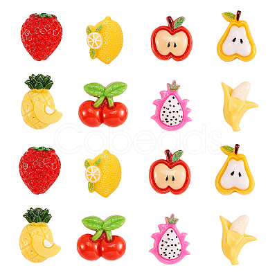 80Pcs 8 Styles Resin Cabochons RESI-CJ0001-213-1