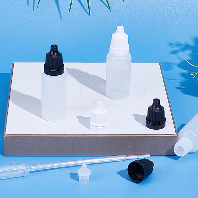 10Pcs 2 Styles PE Plastic Refillable Bottles AJEW-GF0013-39B-1