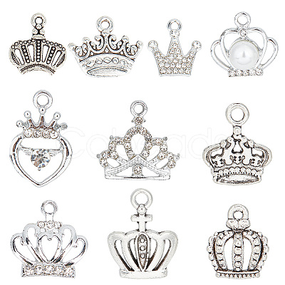 60Pcs 10 Style Alloy Pendants FIND-SC0005-21-1