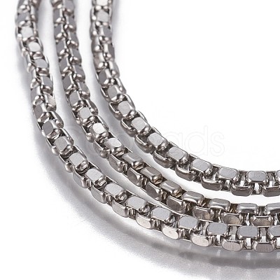 Tarnish Resistant 304 Stainless Steel Box Chains CHS-P007-32P-02-1
