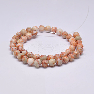 Natural Red Netstone Beads Strands G-F352-8mm-1