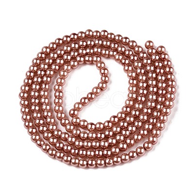 Baking Paint Pearlized Glass Pearl Round Bead Strands HY-Q003-4mm-50-A-1