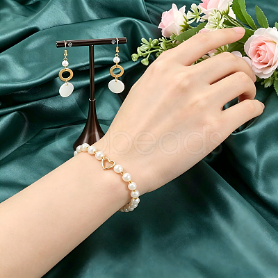Natural Cultured Freshwater Pearl Connector Charms PALLOY-YW0001-52-1