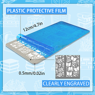 Stainless Steel DIY Nail Art Templates MRMJ-WH0092-098-1