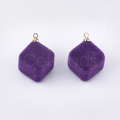 Flocky Acrylic Pendants FIND-T046-30-10-1