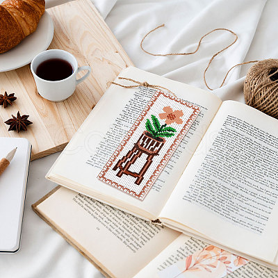 Cotton Cloth Bookmarks for Cross Stitch Making AJEW-WH0166-76-1