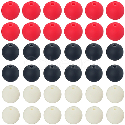 Rubberized Style Imitated Silicone Acrylic Beads MACR-PA0001-06A-05-1