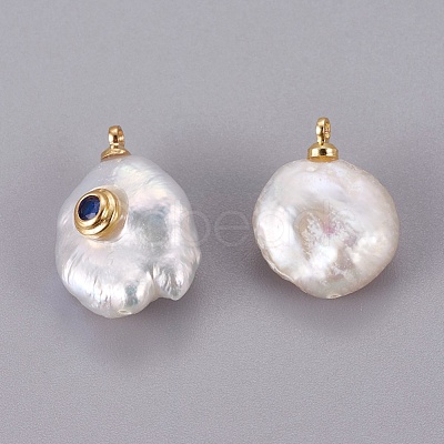 Natural Cultured Freshwater Pearl Pendants PEAR-F008-31G-05-1