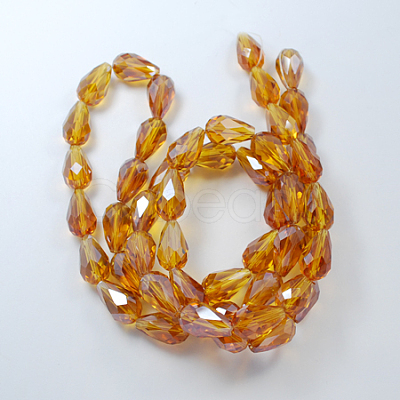 Electroplate Glass Beads Strands X-EGLA-T013-05N-1