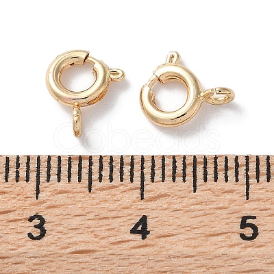 Rack Plating Brass Spring Ring Clasps KK-F090-22LG-1