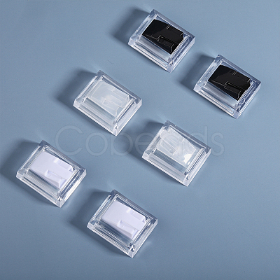 12Pcs 3 Colors Rectangle Acrylic Finger Ring Stands RDIS-FG0001-26-1