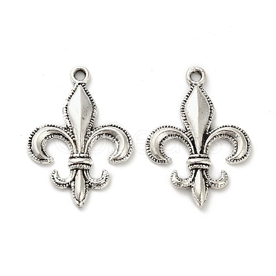 Lily Symbol Tibetan Style Alloy Pendants PALLOY-E776-01AS-01-1