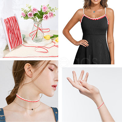 Polypropylene Fiber Wavy Fringe Trim Ribbon OCOR-GF0004-41-1