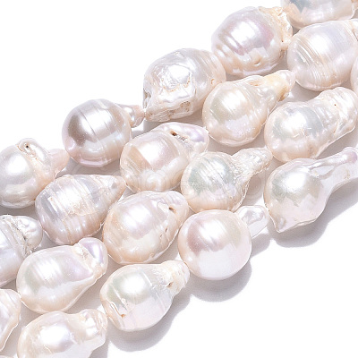 Natural Baroque Pearl Keshi Pearl Beads Strands PEAR-S019-02E-01-1