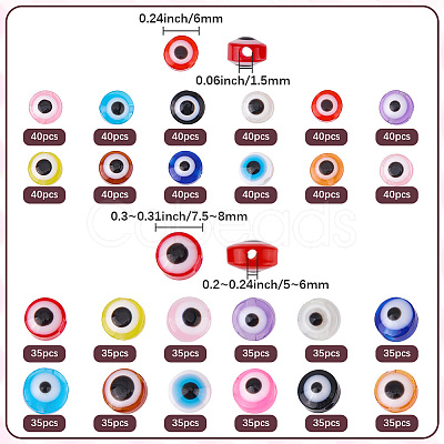 860Pcs 23 Colors Resin Beads RESI-SP0001-60-1