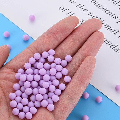 Opaque Acrylic Beads PAB702Y-B01-04-1
