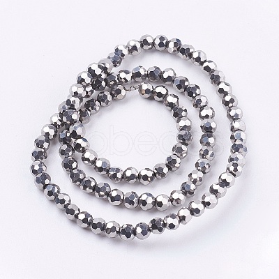 Electroplate Glass Bead Strands LS-EGLA-R042-4mm-06-1