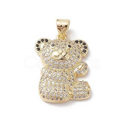 Brass Micro Pave Cubic Zirconia Pendants KK-M240-19-1