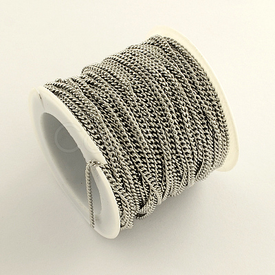 Tarnish Resistant 304 Stainless Steel Curb Chains CHS-R008-03-1