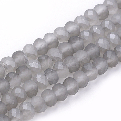Electroplate Glass Beads Strands X-EGLA-S141-4mm-01D-1