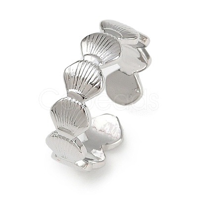 Brass Adjustable Cuff Rings for Women RJEW-B132-01A-P-1